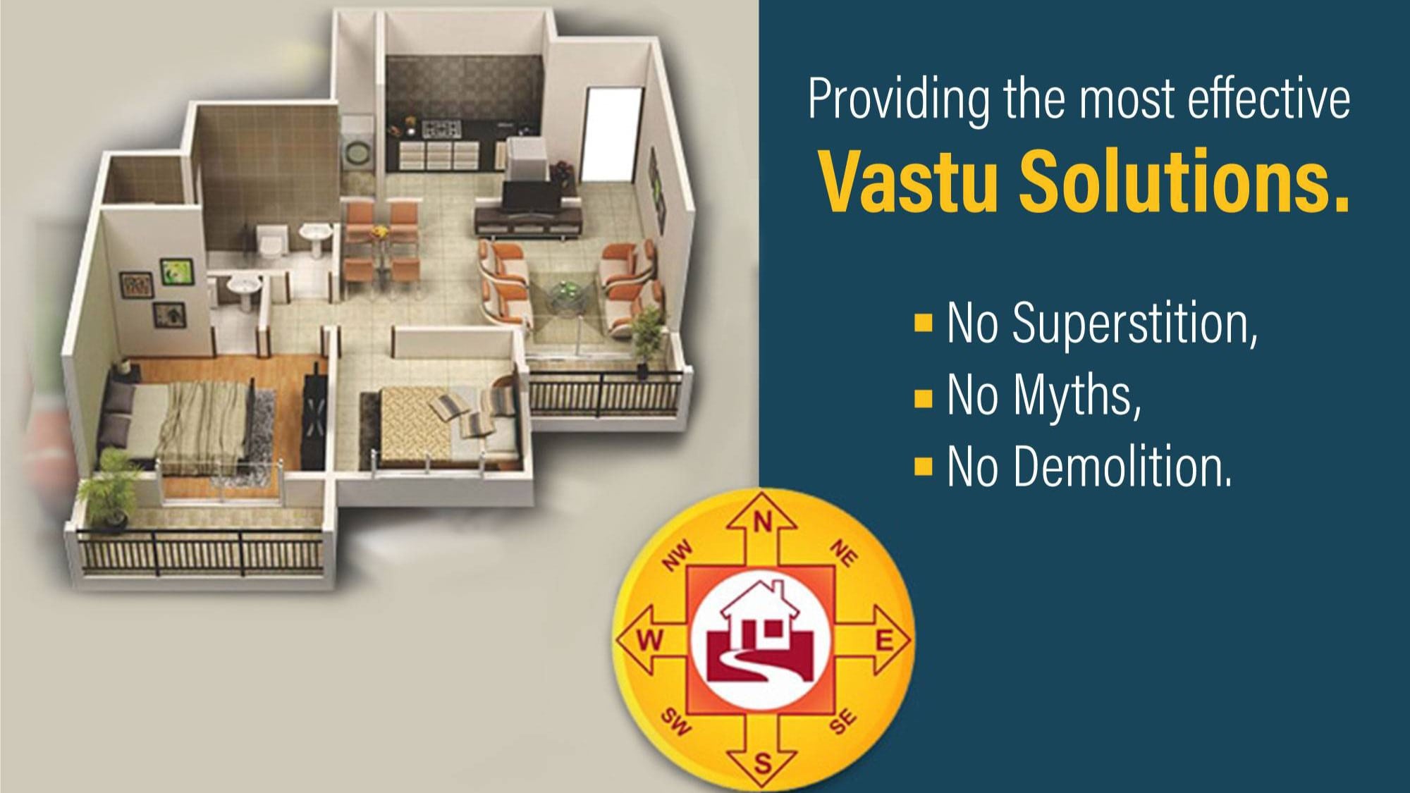 A bright and harmonious home and living room, showcasing the positive effects of a Vastu Shastra consultation.